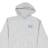 CARHARTT Mens Grey Cotton Blend Pullover Hoodie L Irrigation Design Construction