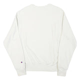 CHAMPION Mens White Crew Neck S Sweatshirt Cotton Blend Casual Pullover