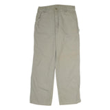 CARHARTT Mens Cotton Beige Regular Straight Trousers W34 L30 Workwear Casual