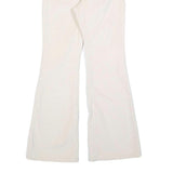 LEVI'S Womens Cotton Blend Cream Regular Flared Trousers W24 L32 Stylish Comfort