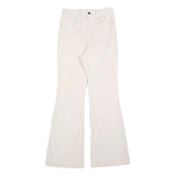 LEVI'S Womens Cotton Blend Cream Regular Flared Trousers W24 L32 Stylish Comfort