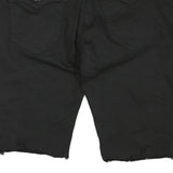 TRUE RELIGION Mens Shorts Black Casual Cotton Blend 2XL W44 Cut-Off Denim