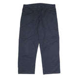 DICKIES Mens Polyester Blend Navy Regular Straight Trousers W38 L29 Workwear Zip