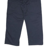 DICKIES Mens Polyester Blend Navy Regular Straight Trousers W38 L29 Workwear Zip