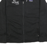 PATAGONIA Mens Black Workwear Jacket M Polyester Zip Plain Lightweight Warm