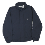 NAUTICA Mens Navy Blue Zip Jacket XL Polyester Blend Plain Nautica Sleeve Logo