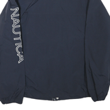 NAUTICA Mens Navy Blue Zip Jacket XL Polyester Blend Plain Nautica Sleeve Logo