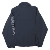 NAUTICA Mens Navy Blue Zip Jacket XL Polyester Blend Plain Nautica Sleeve Logo