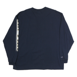 JANSPORT Mens Navy Blue Punahou Graphic T-Shirt XL Long Sleeve Crew Neck