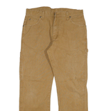 DICKIES Mens Jeans Regular Straight Denim Beige W32 L30 Workwear Utility