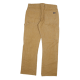DICKIES Mens Jeans Regular Straight Denim Beige W32 L30 Workwear Utility
