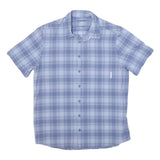 MAMMUT Mens Blue Check Shirt M Casual Outdoor Polyester Blend Summer