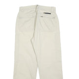 BIG STAR Womens Relaxed Beige Cotton Blend Zip Trousers W32 L30 Casual