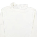 LUI JO Womens White Printed Top Long Sleeve Roll Neck S Cotton Blend Casual