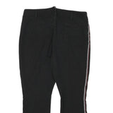 ANTHROPOLOGIE Womens Polyester Blend Black Slim Straight Trousers W31 L24 Side