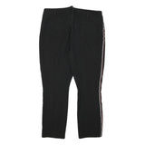 ANTHROPOLOGIE Womens Polyester Blend Black Slim Straight Trousers W31 L24 Side