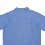 COLUMBIA Mens Blue Check Shirt 2XL Polyester Blend Outdoor Button Shirt
