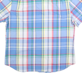 NAUTICA Mens Blue & Red Check Shirt XL Casual Cotton Button-Down Short Sleeve