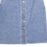 DAVID JACKSON Womens Blue Mini Denim Cotton Blend Button Front Skirt S