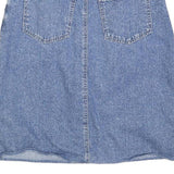 DAVID JACKSON Womens Blue Mini Denim Cotton Blend Button Front Skirt S