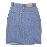 DAVID JACKSON Womens Blue Mini Denim Cotton Blend Button Front Skirt S