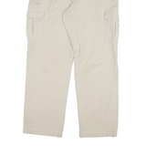 DICKIES Mens Regular Fit Beige Cargo Trousers W38 L34 Cotton Blend Zip Pockets