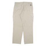 DICKIES Mens Regular Fit Beige Cargo Trousers W38 L34 Cotton Blend Zip Pockets