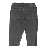 LEVI'S 721 Womens Jeans Black Regular Skinny Denim Raw W31 L25 Stylish Fit
