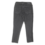 LEVI'S 721 Womens Jeans Black Regular Skinny Denim Raw W31 L25 Stylish Fit