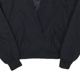 Womens Black Casual Button Jacket XS Polyester Blend Plain Long Sleeve Classic