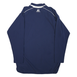 RUSSELL ATHLETIC Mens Navy Blue Track Jacket S Polyester Blend DR Baseball Zip