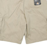 DICKIES Mens Shorts Beige Cargo Loose Fit L W36 Workwear Pocketed