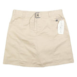 WHITE STAG Womens Cream Cotton Blend A-Line Short Skort With Belt M