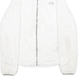 THE NORTH FACE Womens White Fleece Jacket S Polyester Zip Up Casual Warm Layer