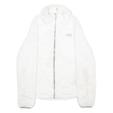 THE NORTH FACE Womens White Fleece Jacket S Polyester Zip Up Casual Warm Layer
