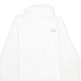 THE NORTH FACE Womens White Fleece Jacket S Polyester Zip Up Casual Warm Layer
