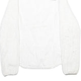 THE NORTH FACE Womens White Fleece Jacket S Polyester Zip Up Casual Warm Layer