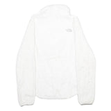 THE NORTH FACE Womens White Fleece Jacket S Polyester Zip Up Casual Warm Layer
