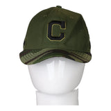 Vintage khaki Cleveland Indians New Era Cap - mens no size