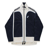 Age 16-18 Asics Track Jacket - Small Navy Polyester
