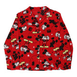 Age 12-14 Mickey Mouse Pyjama Top Disney Cartoon Fleece - Large Red Polyester