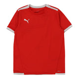 Age 11-12 Puma Sports Top - Medium Red Polyester