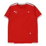 Age 11-12 Puma Sports Top - Medium Red Polyester