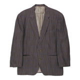 Hilton Time Striped Blazer - Large Grey Linen