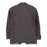 Hilton Time Striped Blazer - Large Grey Linen