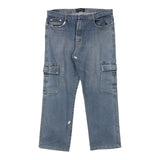 Novilunio Cargo Jeans - 34W 26L Blue Cotton