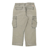 Relaxed Fit. Carhartt Cargo Trousers - 34W 25L Beige Cotton