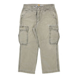Relaxed Fit. Carhartt Cargo Trousers - 34W 25L Beige Cotton