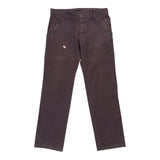 Sisley Trousers - 32W UK 12 Purple Cotton