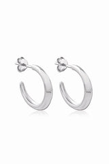 Crescent Hoops Silver Small